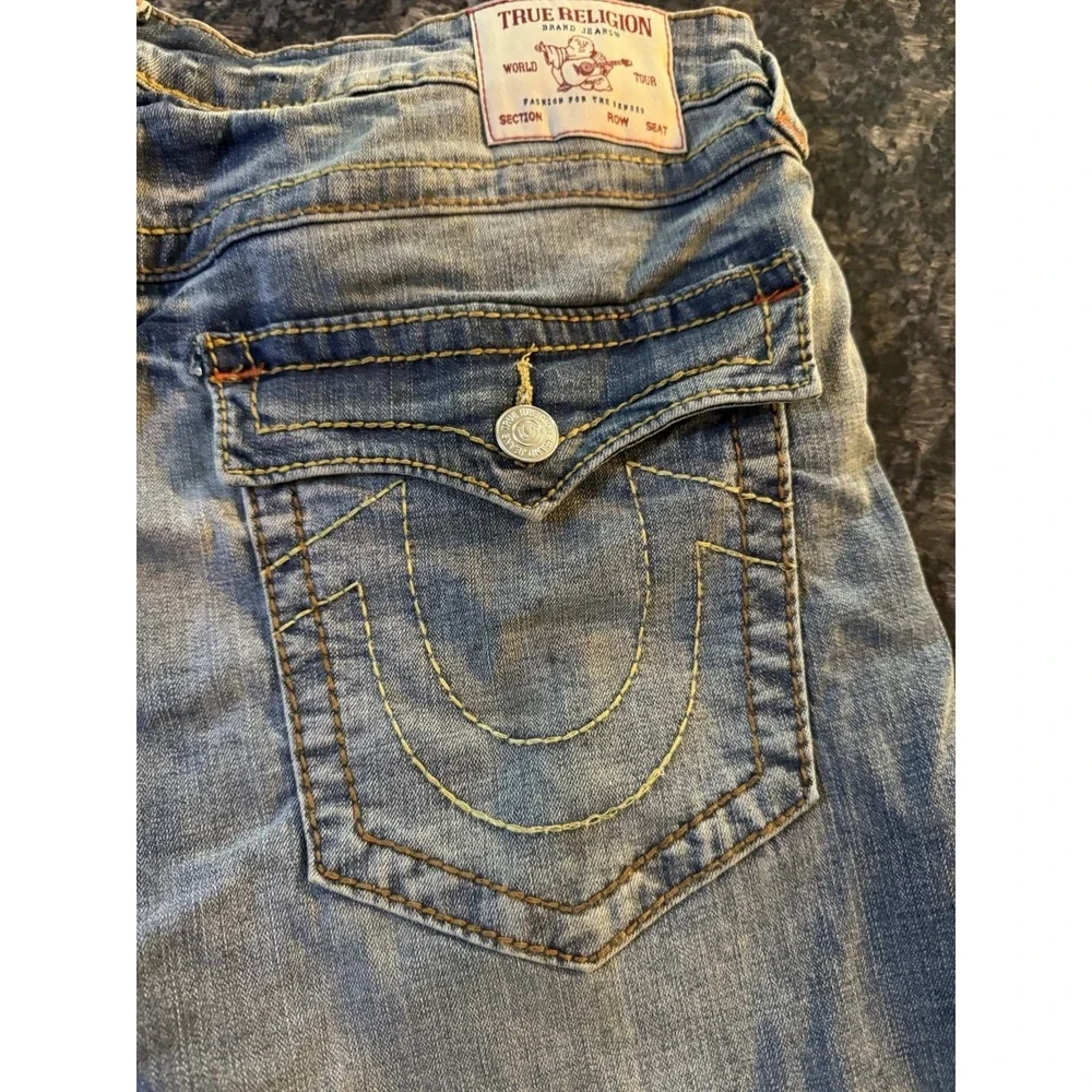 true religion Big T balloon jeans Men's Sz 33 Denim‎ Dirty Wash Pants